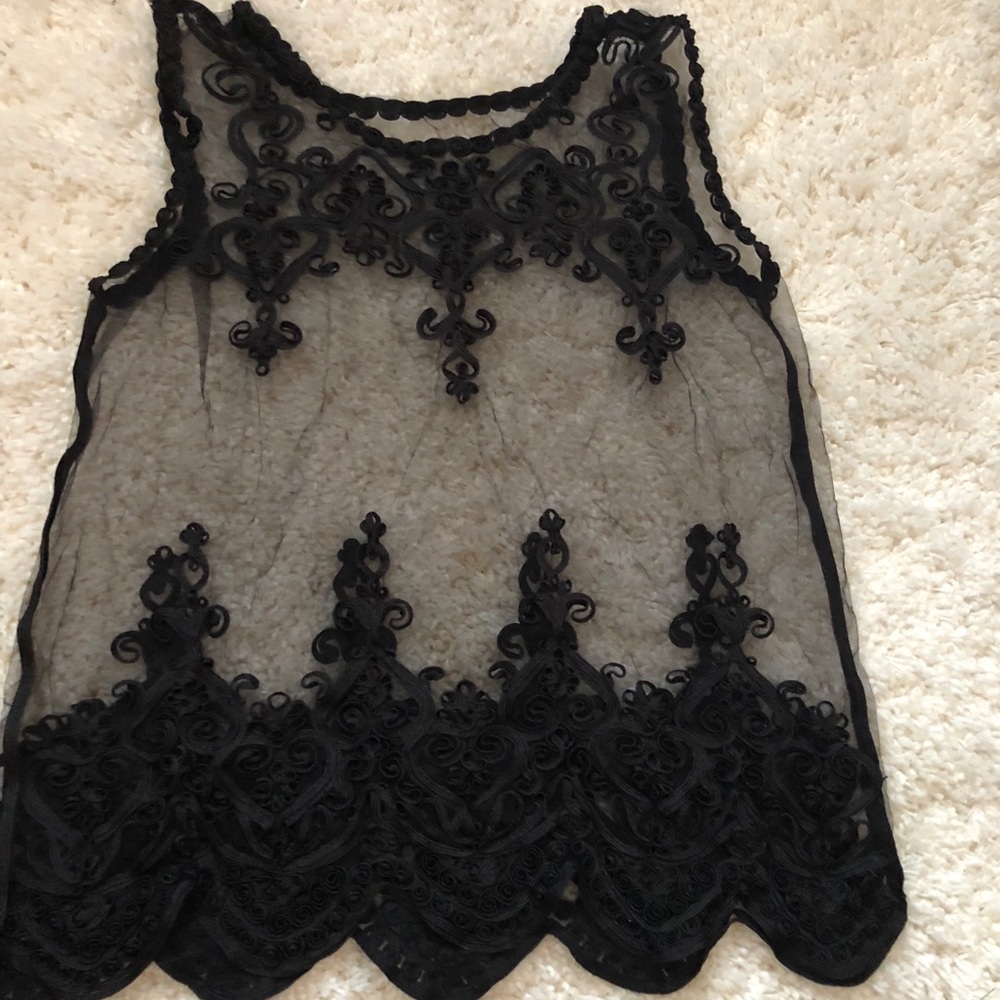 Shear Black blouse